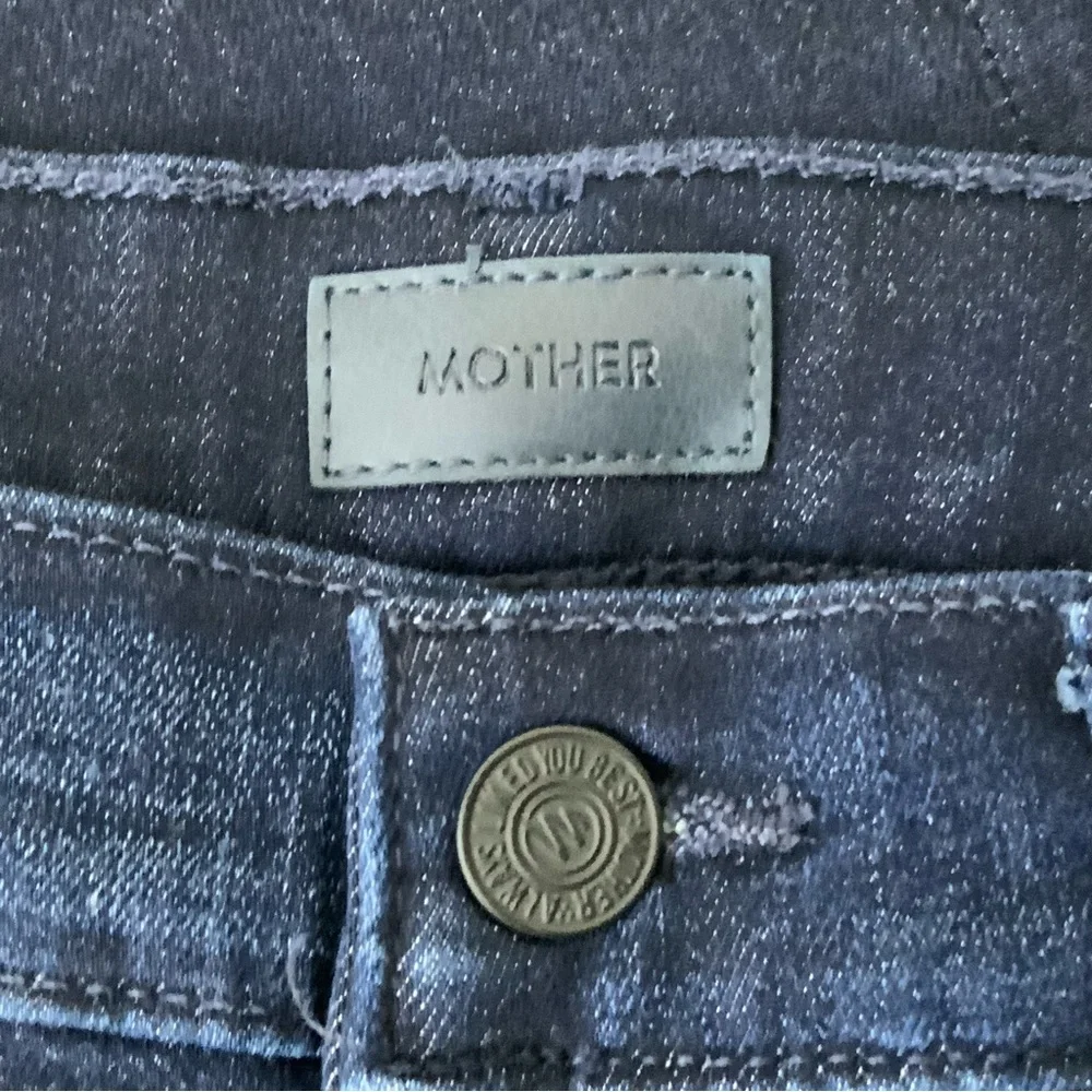 MOTHER Jeans Mid-Rise Dazzler Now or Never Dark Indigo Blue Size 27